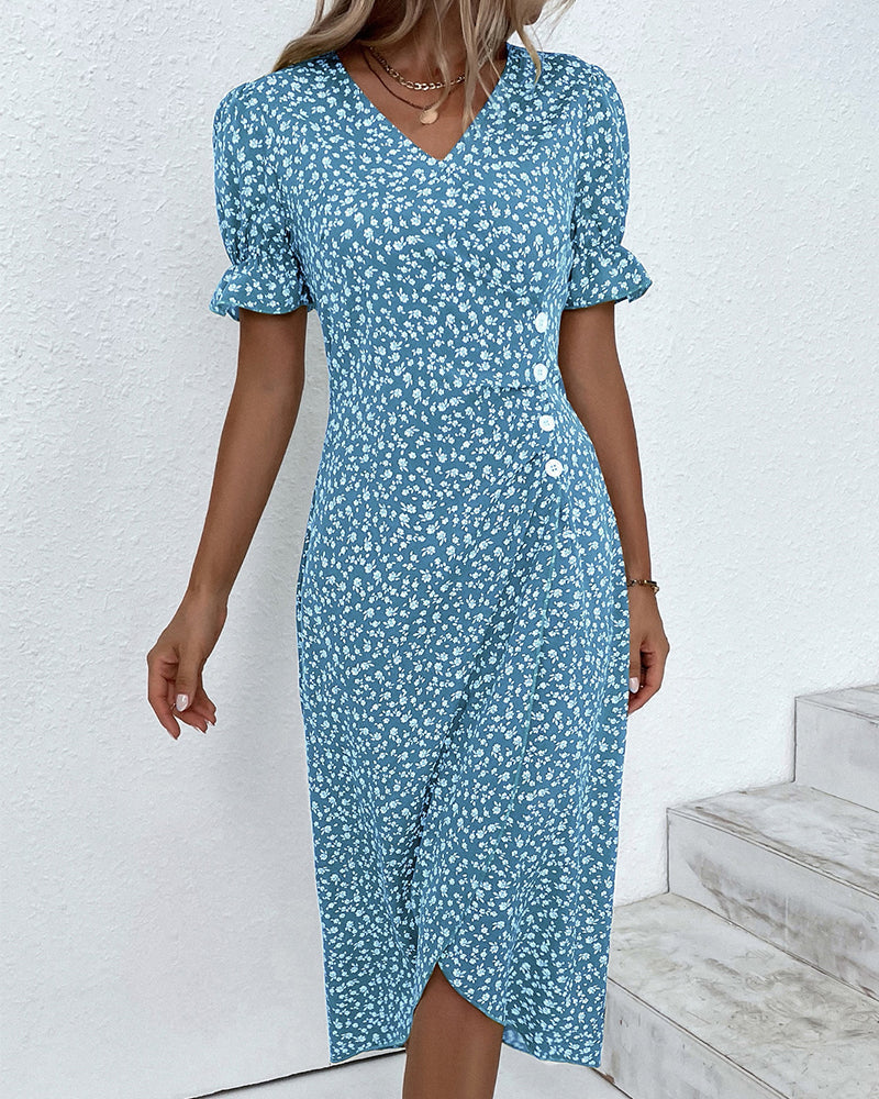 Sophie | Women's Floral Button Midi Dress