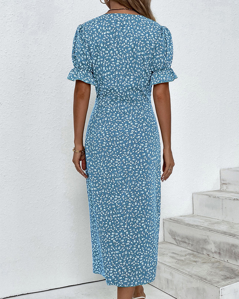 Sophie | Women's Floral Button Midi Dress
