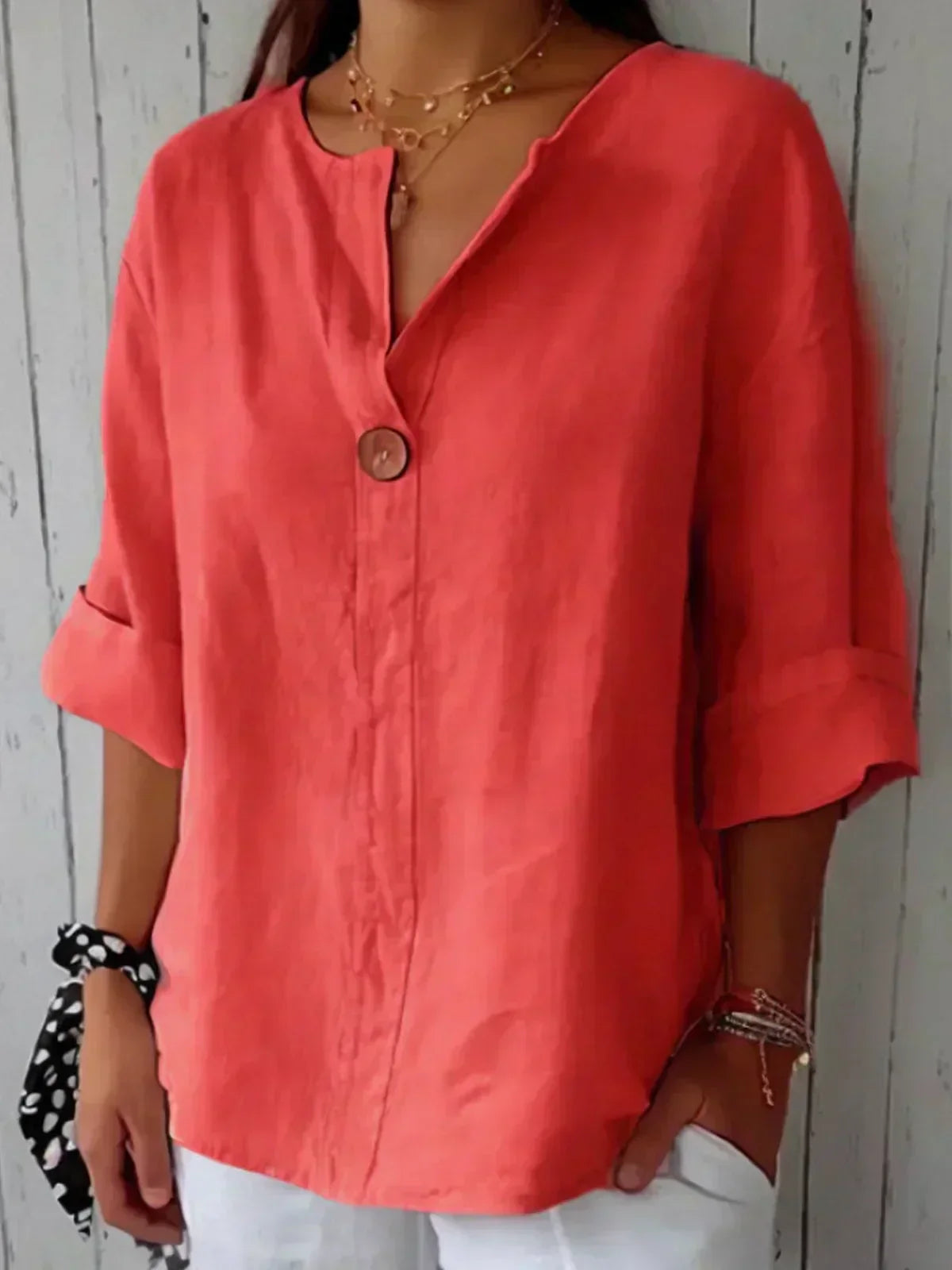 Clara | Women's Button-Front Tunic Blouse