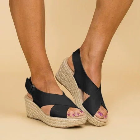 Nina | Women's Criss Cross Wedge Sandals