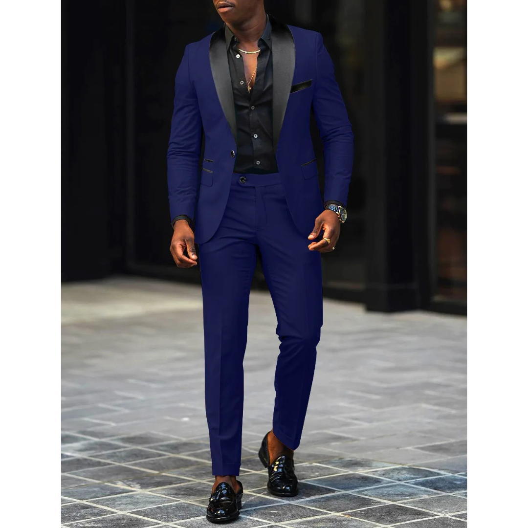 Caleb | Men's Slim-Fit Peaked Lapel Suit Set