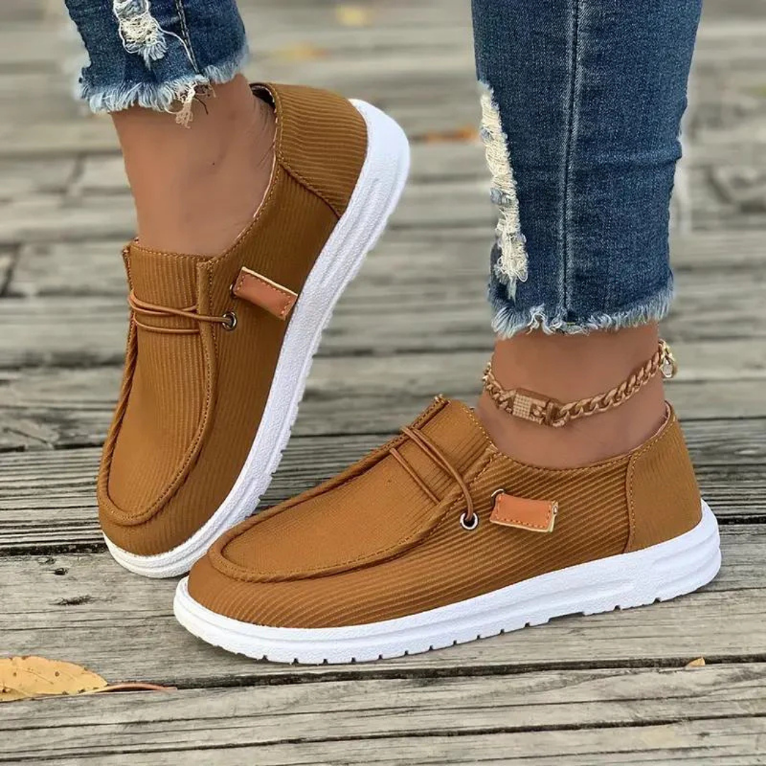 Chloe | Women's Corduroy Slip On Casual Sneakers