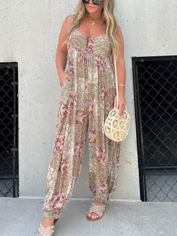 Willow | Women's Boho Print Beach Jumpsuit