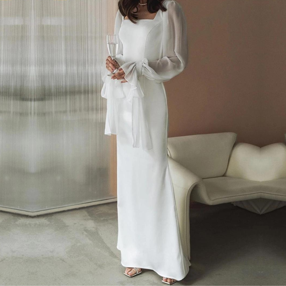 Audrey | Women's Square Neck Puff Sleeve Dress