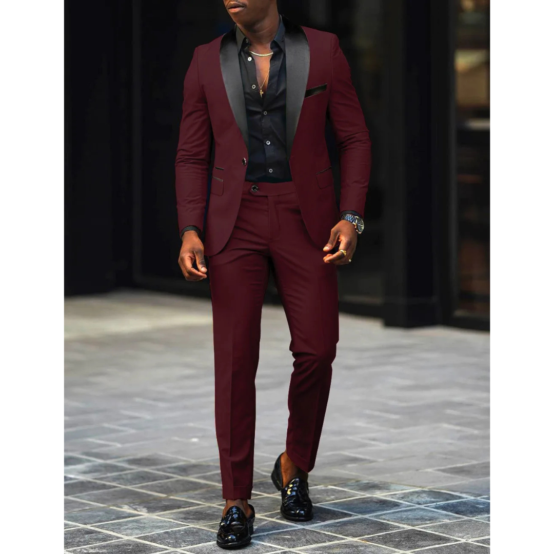 Caleb | Men's Slim-Fit Peaked Lapel Suit Set