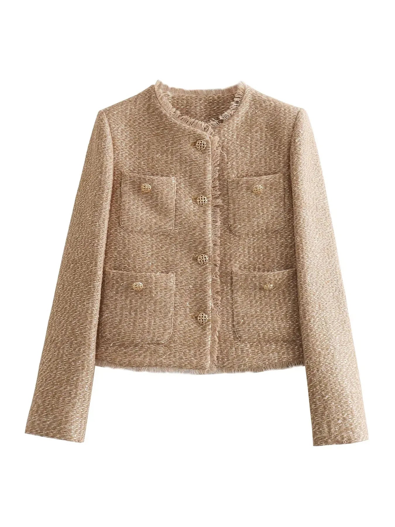 Charlotte | Women's Fringed Tweed Jacket