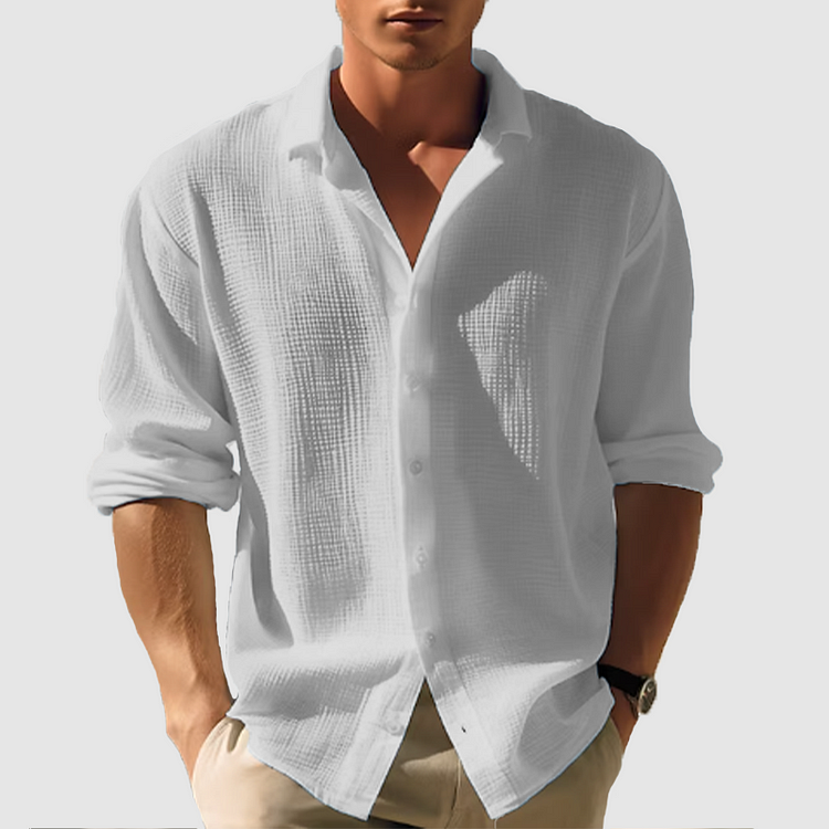 Noah | Men's Relaxed Lapel Collar Button Shirt