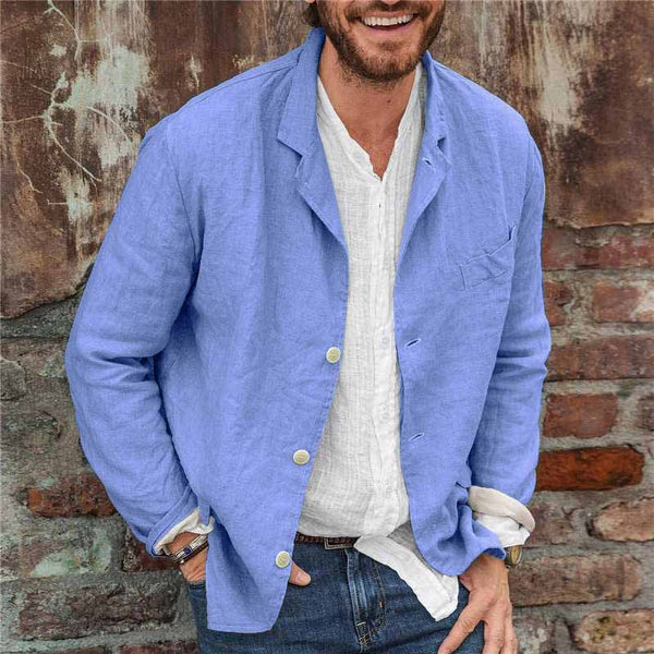Oliver | Men's Casual Linen Button Blazer