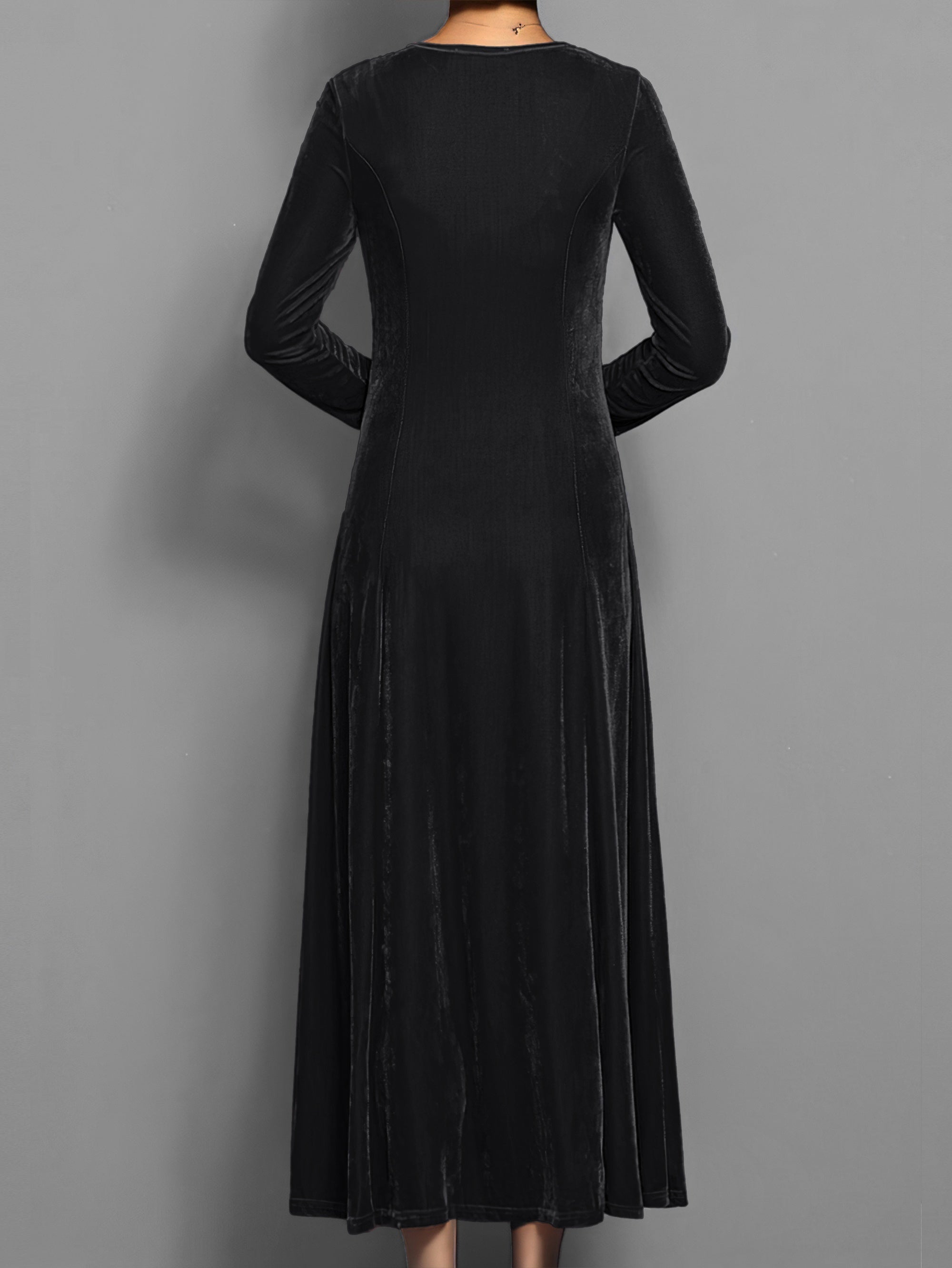 Isabella | Women's Long Sleeve Velvet Evening Maxi Dress