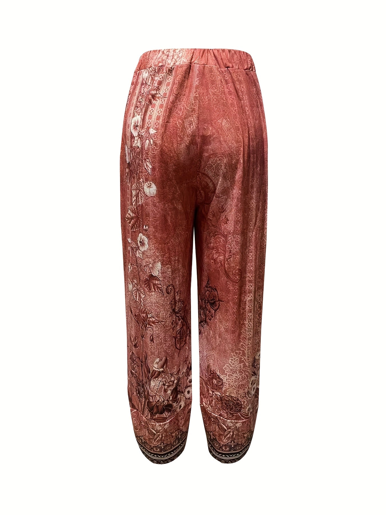 Maya | Women's Boho Floral Wide-Leg Capri Pants