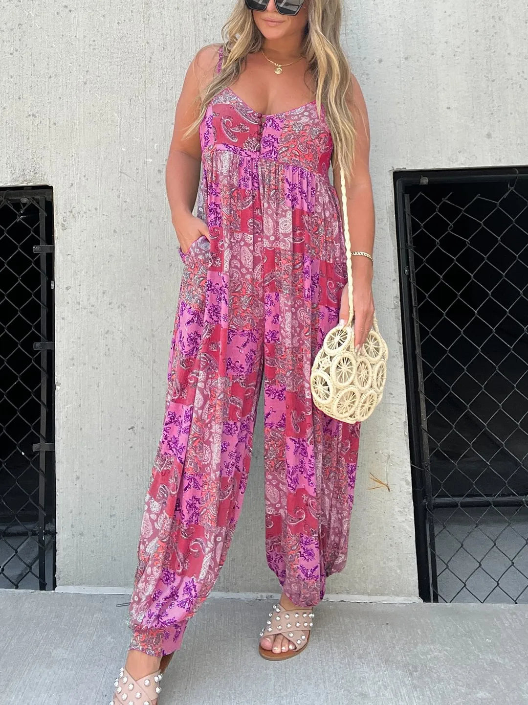 Willow | Women's Boho Print Beach Jumpsuit