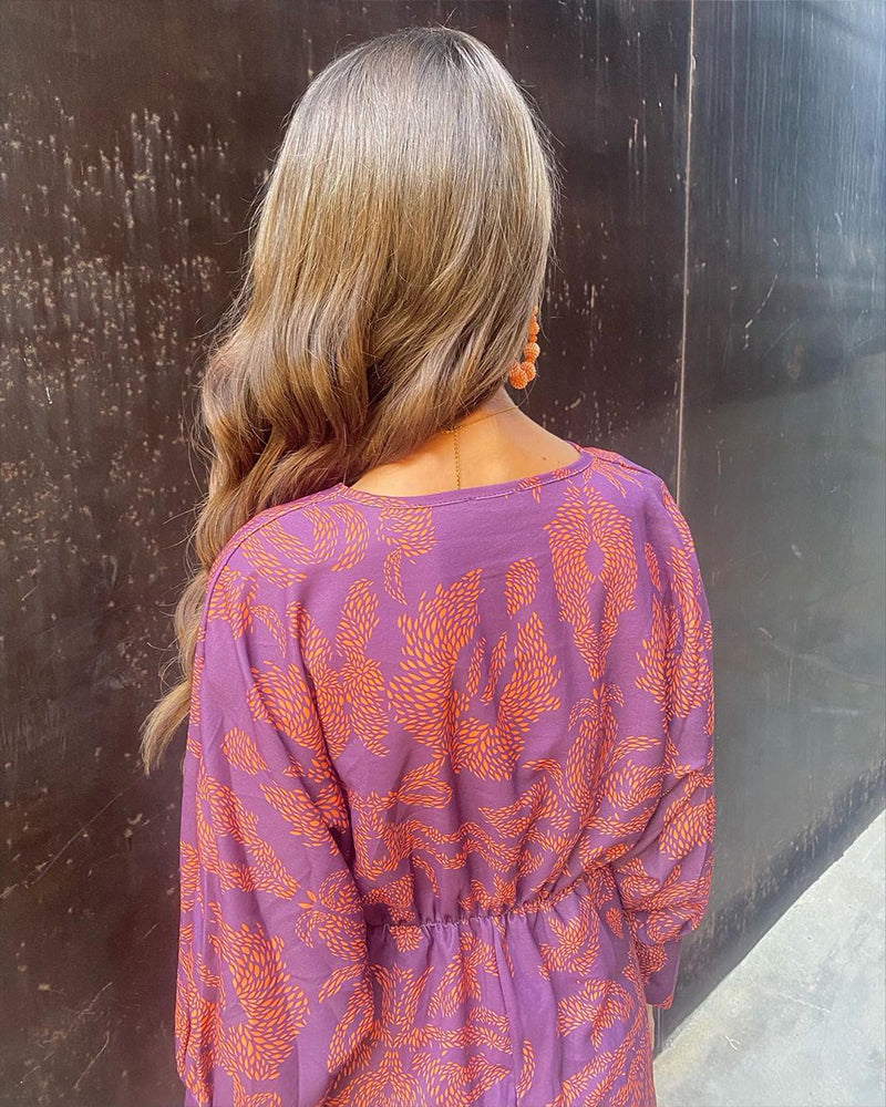 Natalie | Women's V-Neck Long Sleeve Wrap Dress