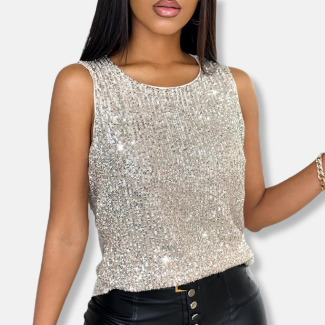 Luna | Women's Sequin Sleeveless Top