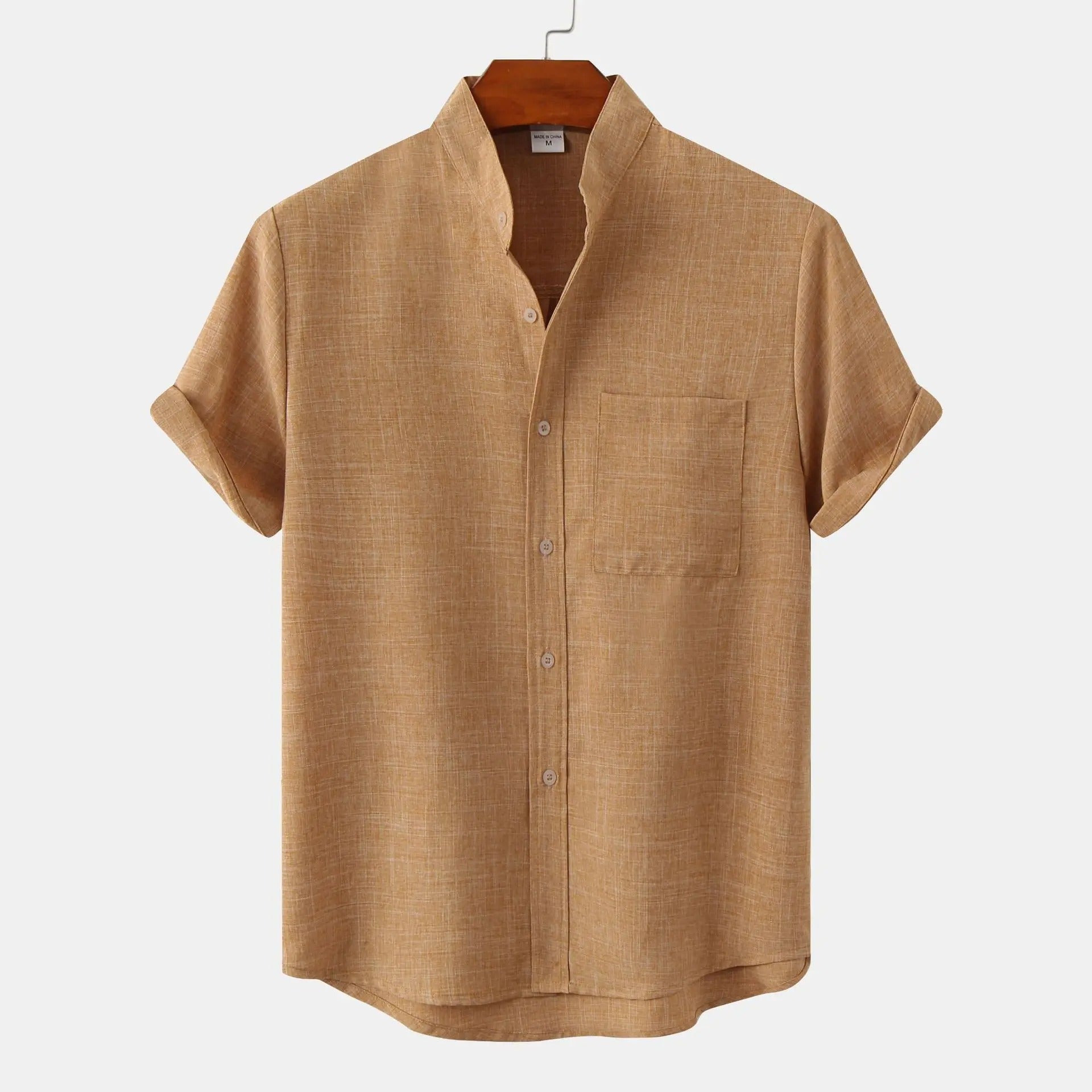 Liam | Men's Stand Collar Casual Button Shirt