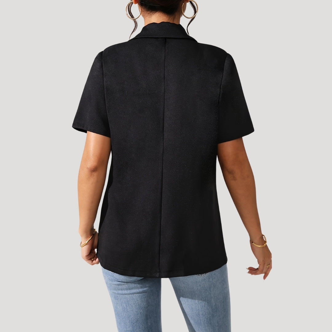 Nora | Women's Short Sleeve Structured Blazer Jacket