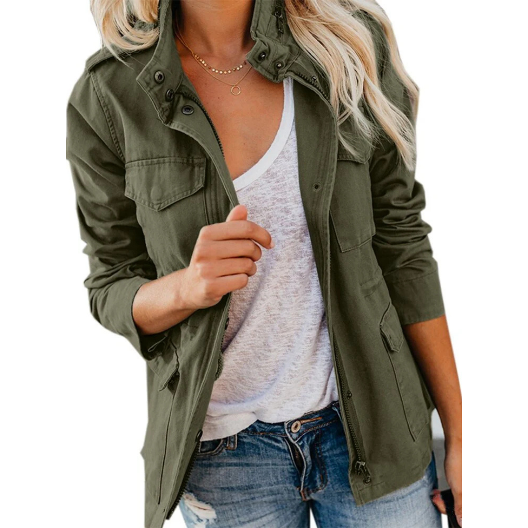 Parker | Women's Stand Collar Military Jacket