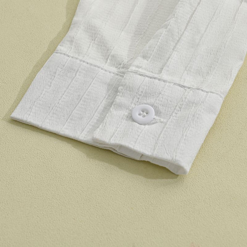 Ethan | Men's Modern Ribbed Slim-Fit Linen Shirt