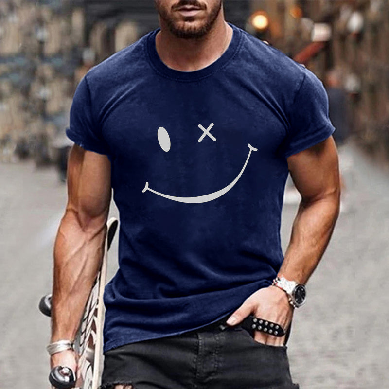 Jaxon | Men's Graphic Smiley Print T-Shirt