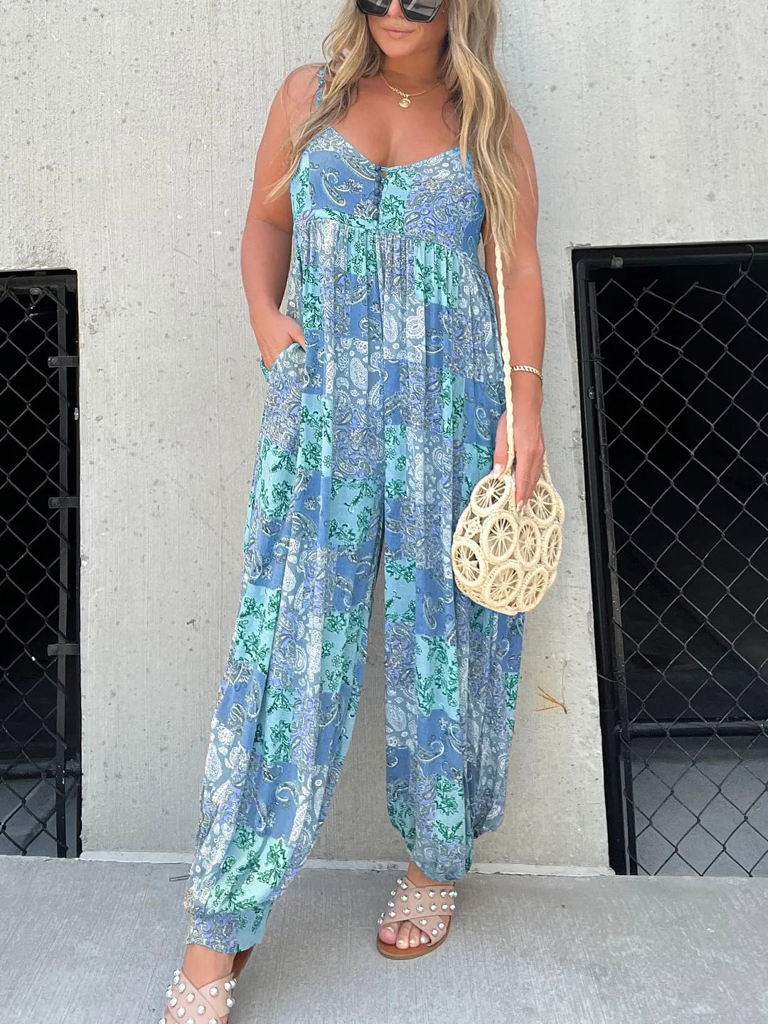 Willow | Women's Boho Print Beach Jumpsuit
