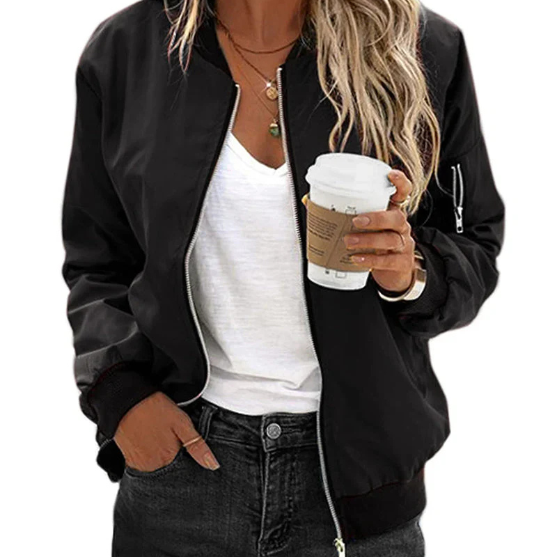 Sophie | Women's Zip-Up Bomber Jacket