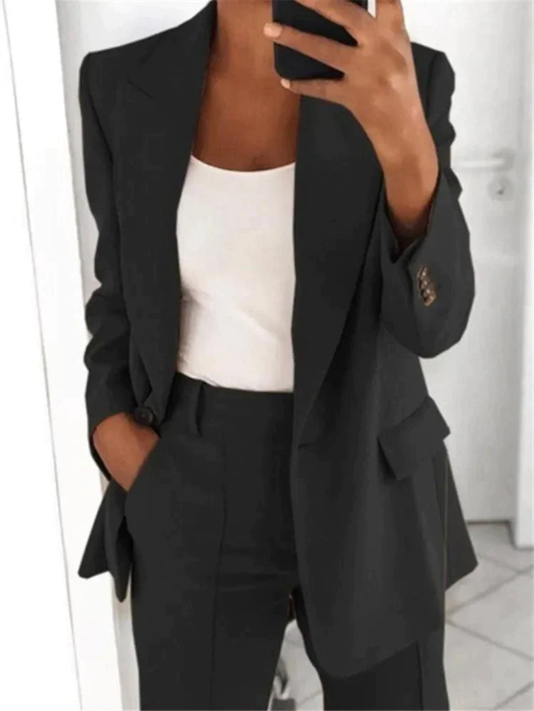 Madeline | Women's Lapel Slim Fit Blazer Suit Set