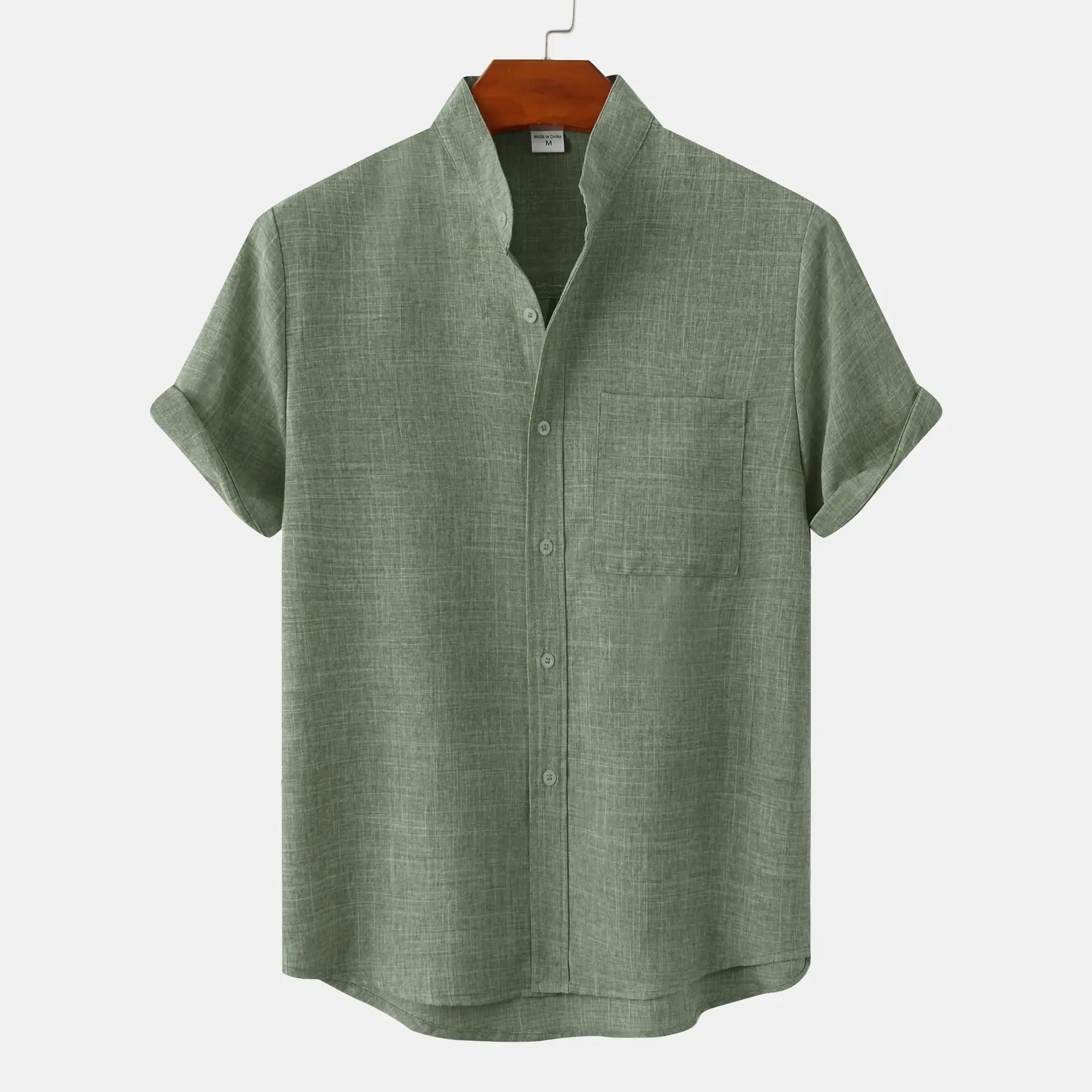 Liam | Men's Stand Collar Casual Button Shirt