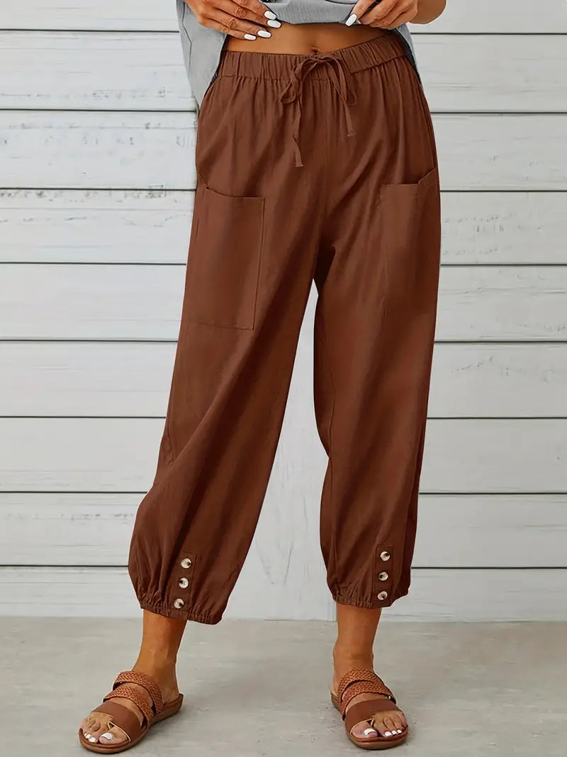 Nora | Women's Loose Fit Drawstring Casual Pants