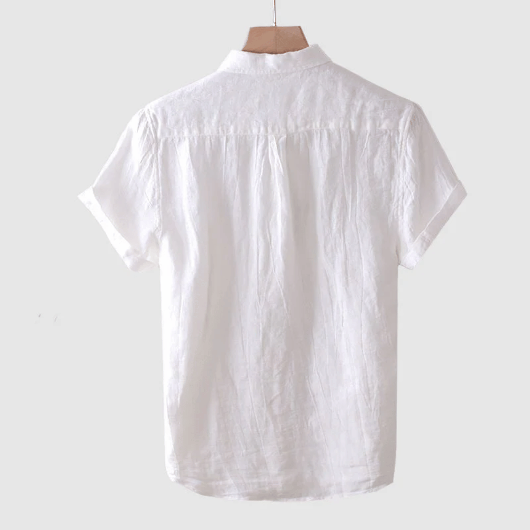 Noah | Men's Linen Short Sleeve Button-Up Shirt