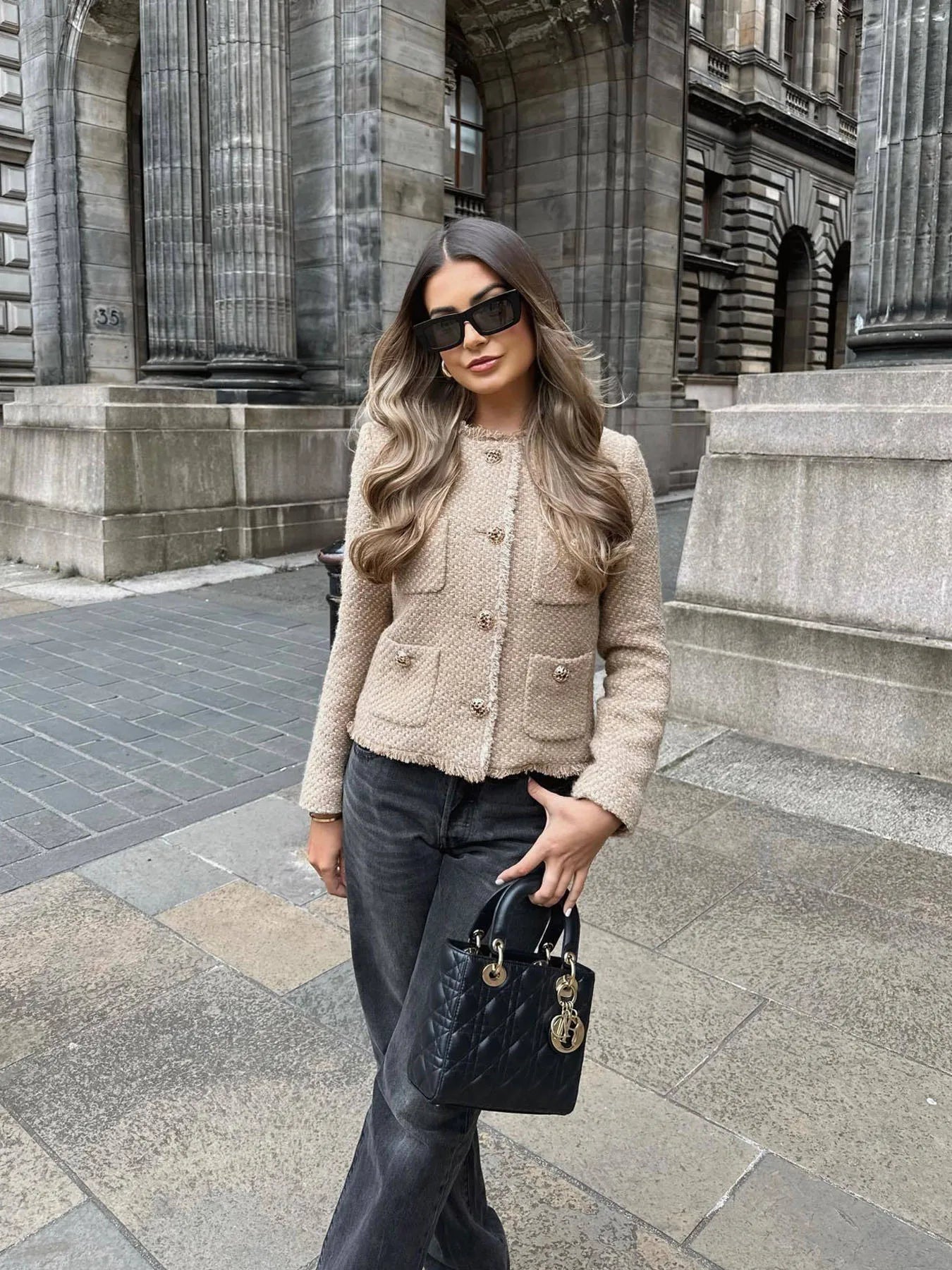 Charlotte | Women's Fringed Tweed Jacket