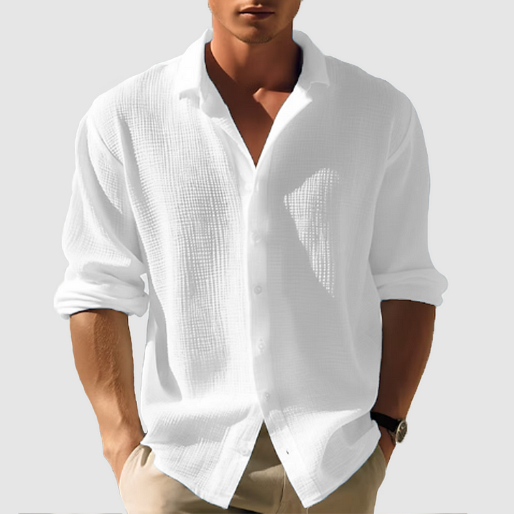 Noah | Men's Relaxed Lapel Collar Button Shirt