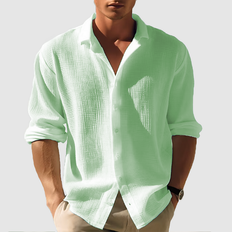 Noah | Men's Relaxed Lapel Collar Button Shirt