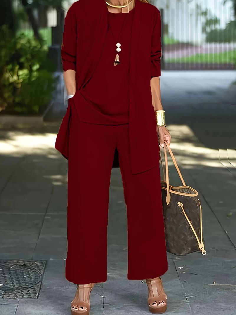 Elara | Women's Elegant Three-Piece Lounge Set