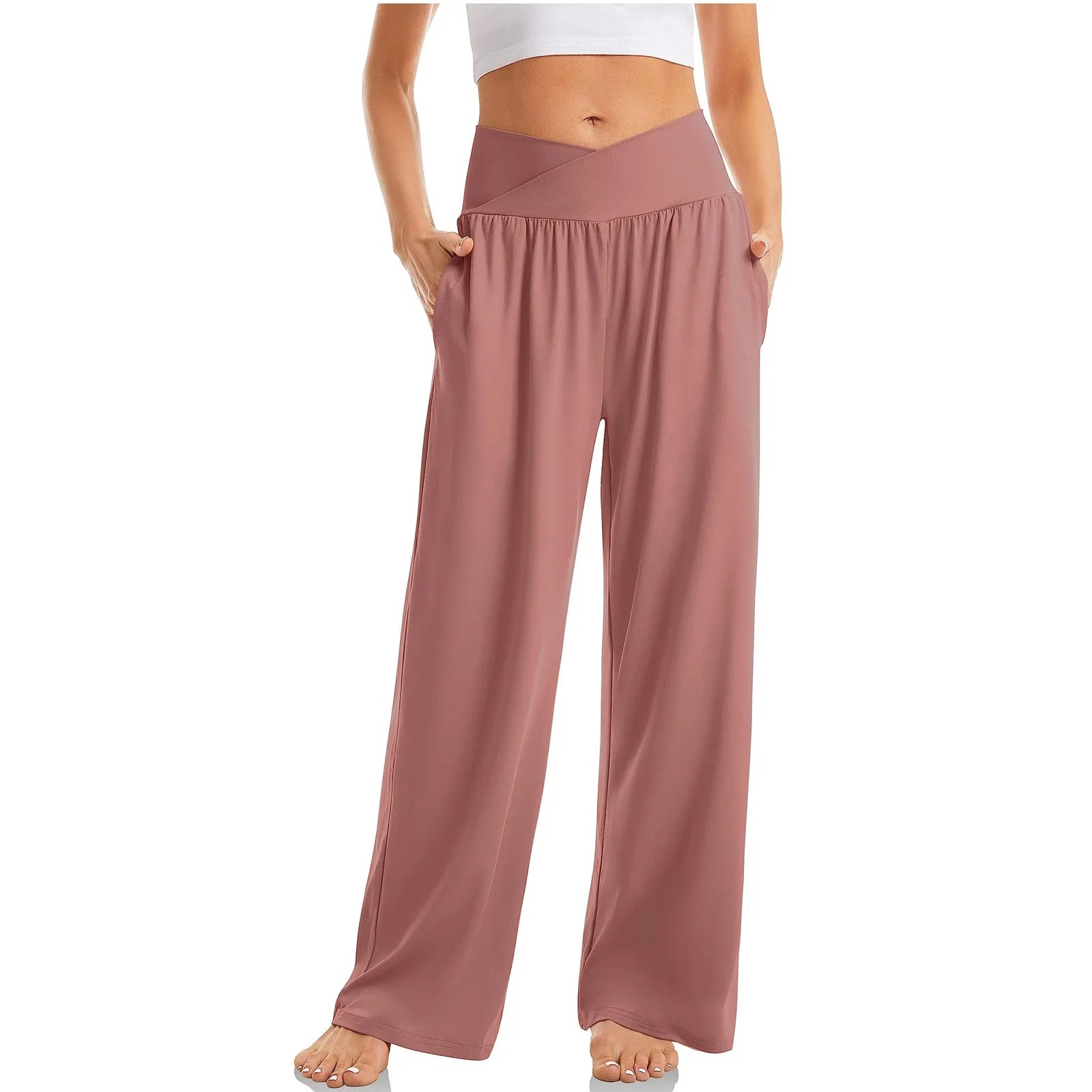 Mila | Women's High-Waisted Crossover Yoga Pants