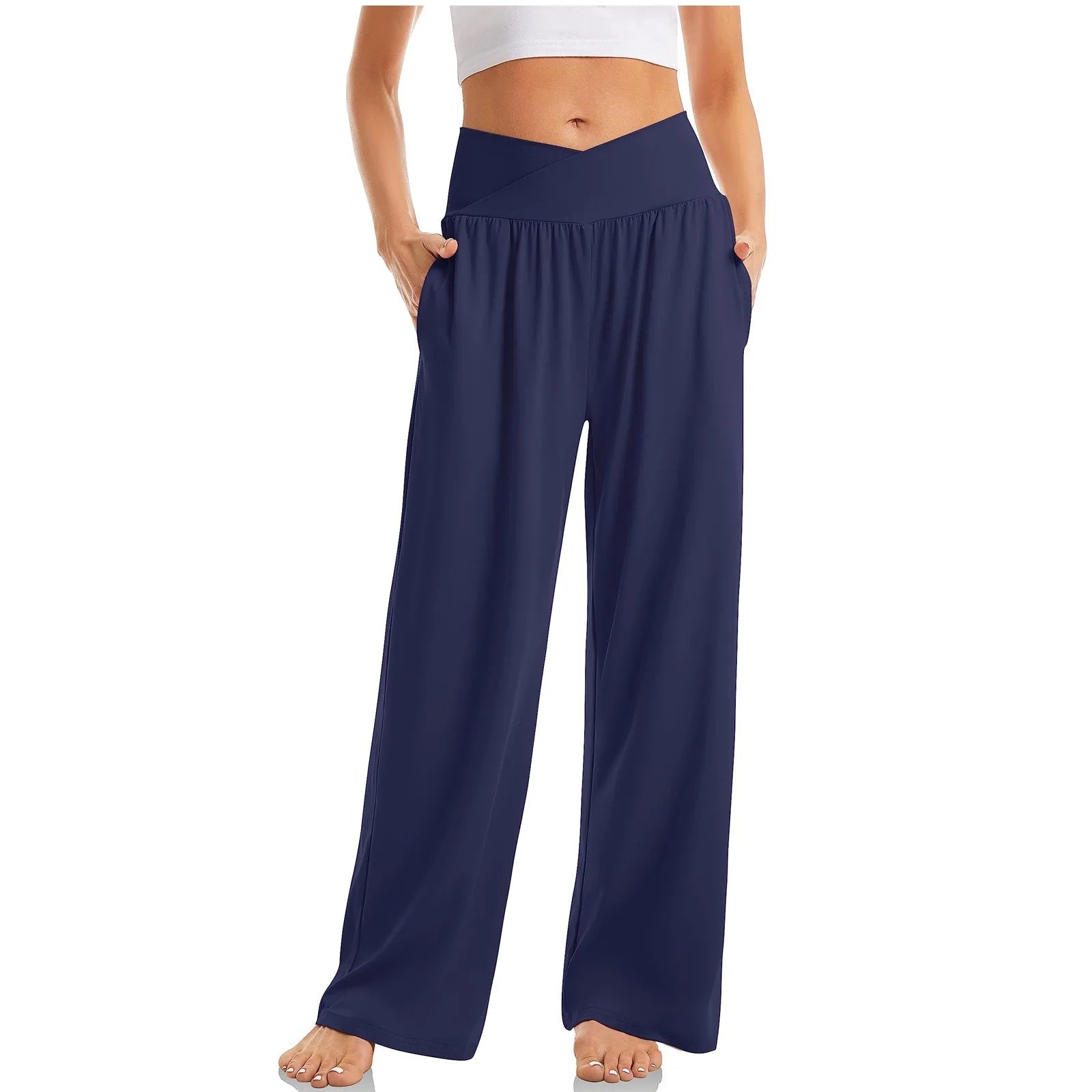 Mila | Women's High-Waisted Crossover Yoga Pants