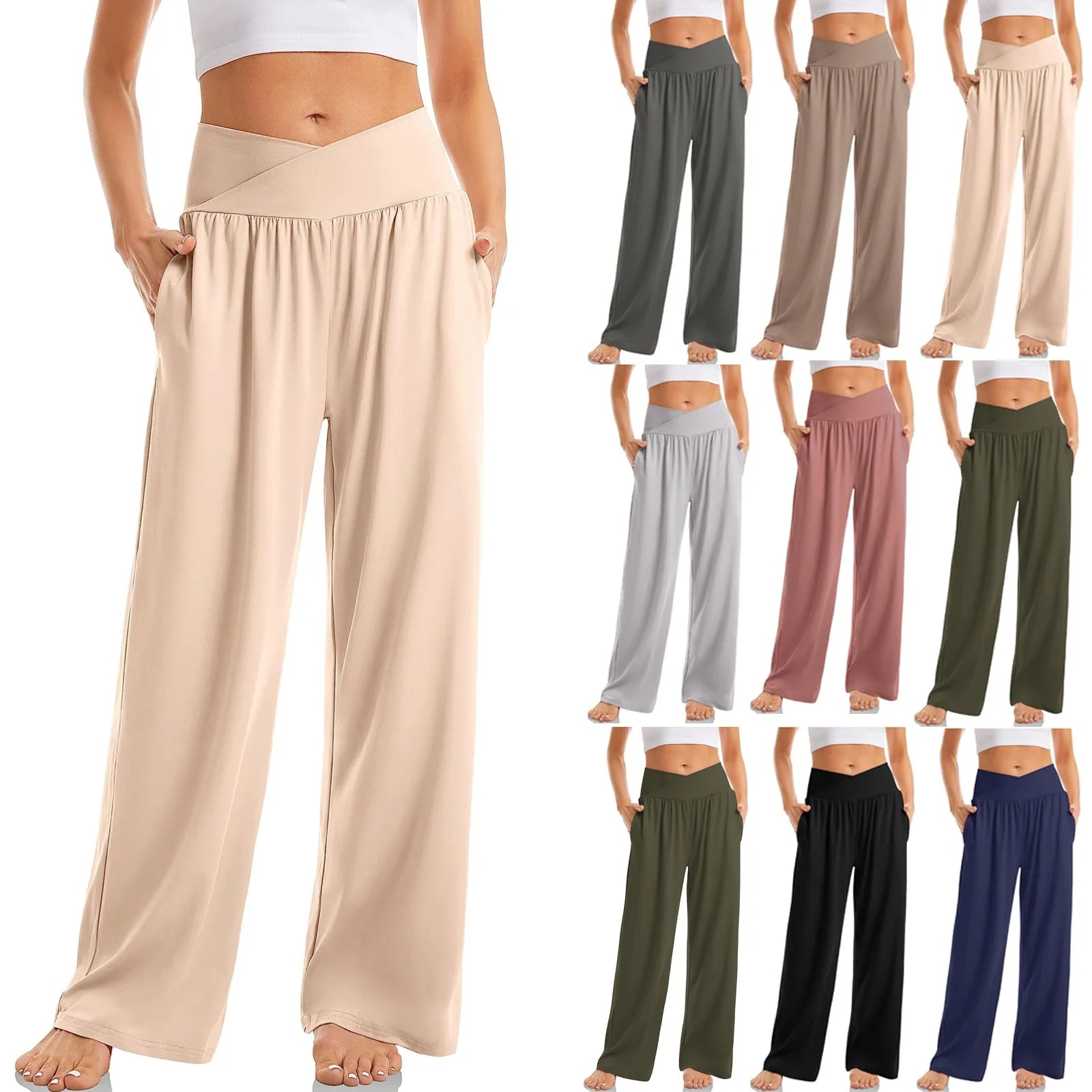Mila | Women's High-Waisted Crossover Yoga Pants
