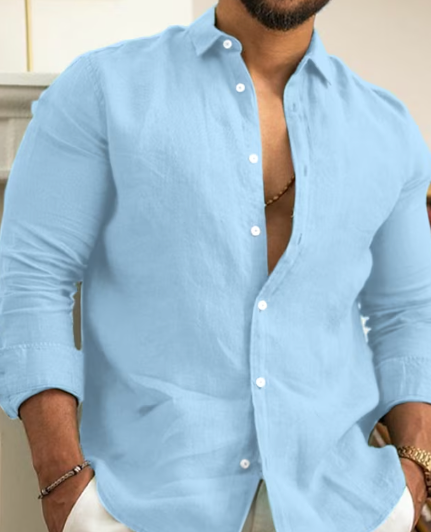 Marco | Men's Casual Linen Button Shirt
