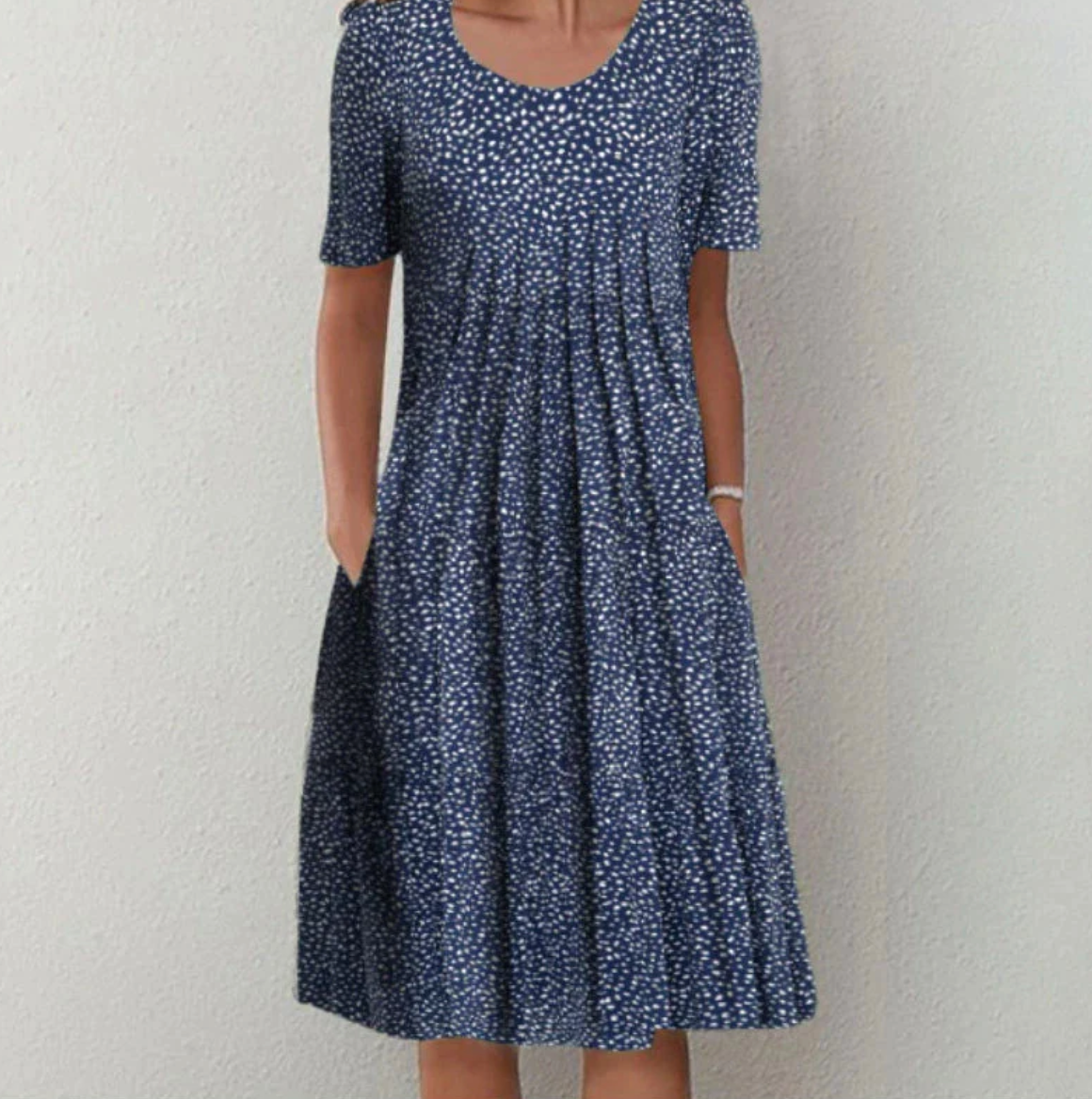 Lila | Women's Printed Pleated A-Line Summer Dress