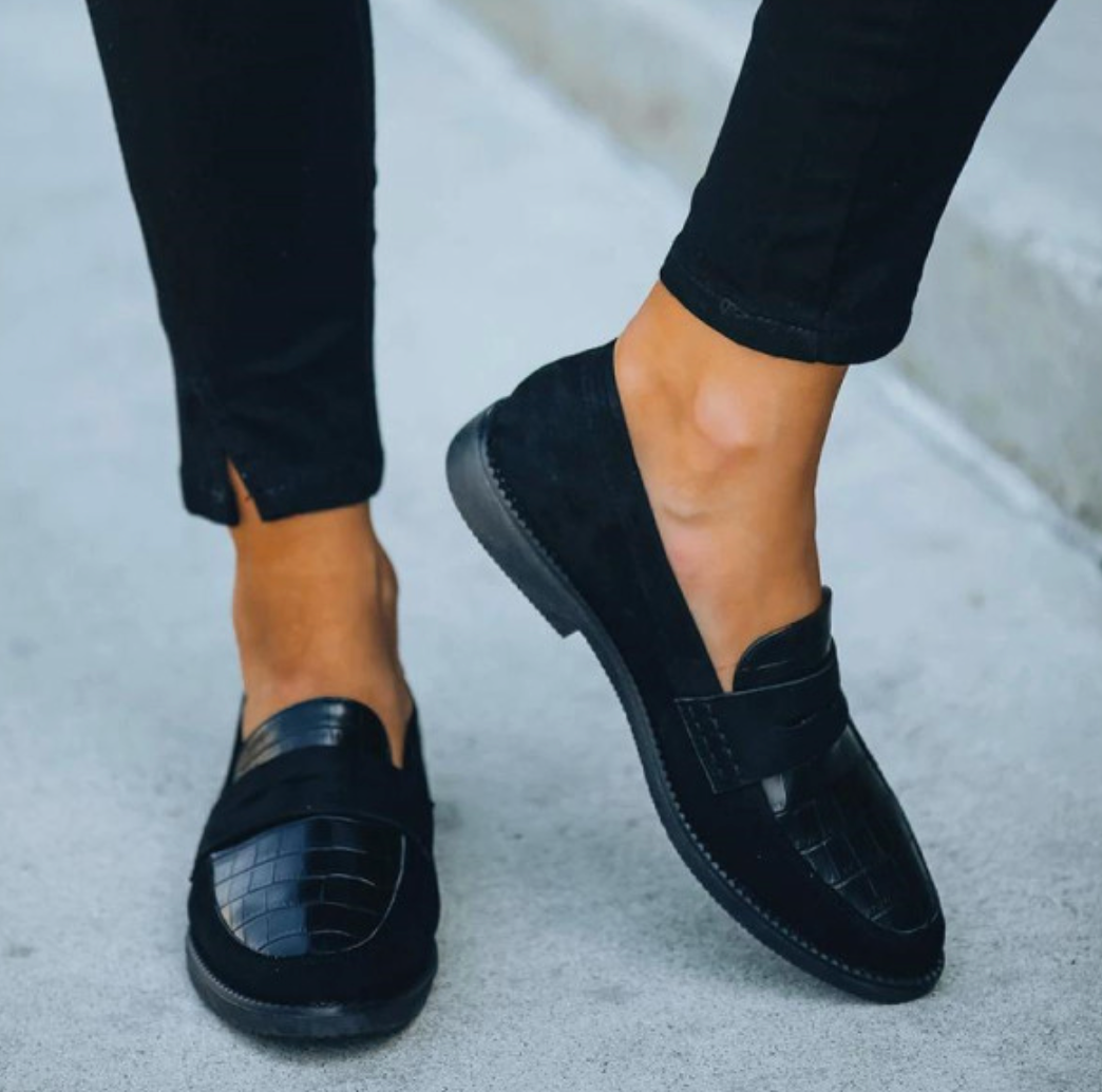 Stella | Women's Croc-Embossed Slip-On Loafers