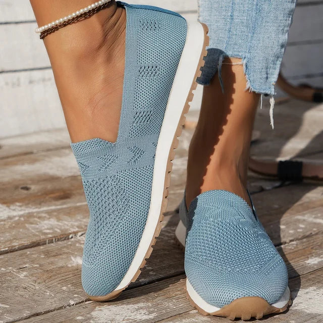 Aria | Women's Breathable Knit Slip-On Loafers