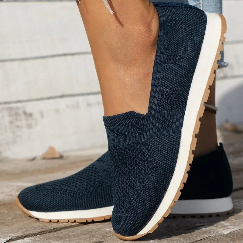 Aria | Women's Breathable Knit Slip-On Loafers