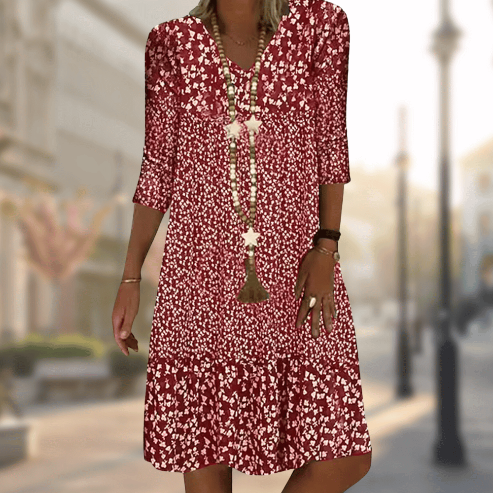 Hannah | Women's Floral Print Tiered Summer Dress