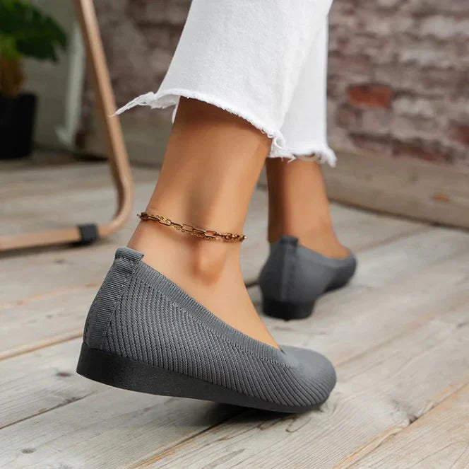 Ava | Women's Knit Slip-On Ballet Flats