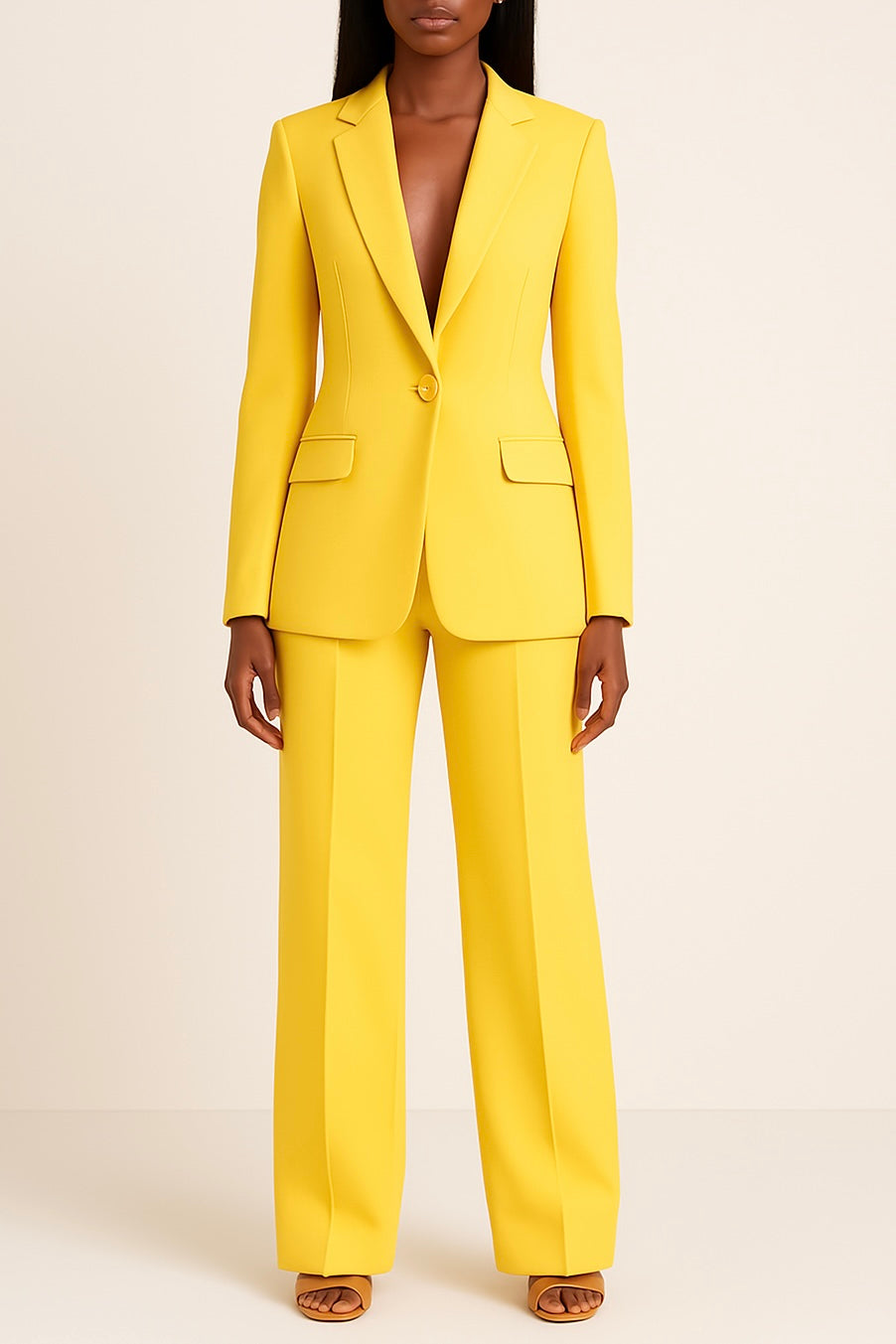 Bianca | Women's Tailored Wide-Leg Pantsuit Set