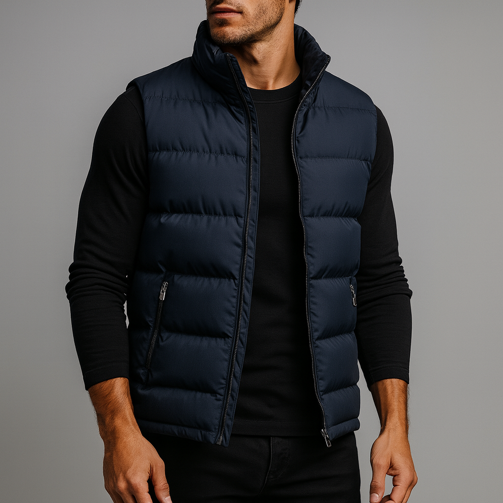 Evan | Men's Padded Zip-Up Utility Vest