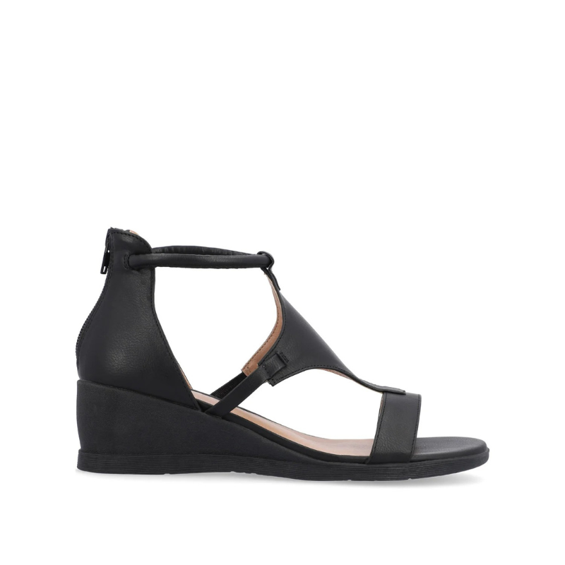 Nadia | Women's T-Strap Comfort Wedge Sandals