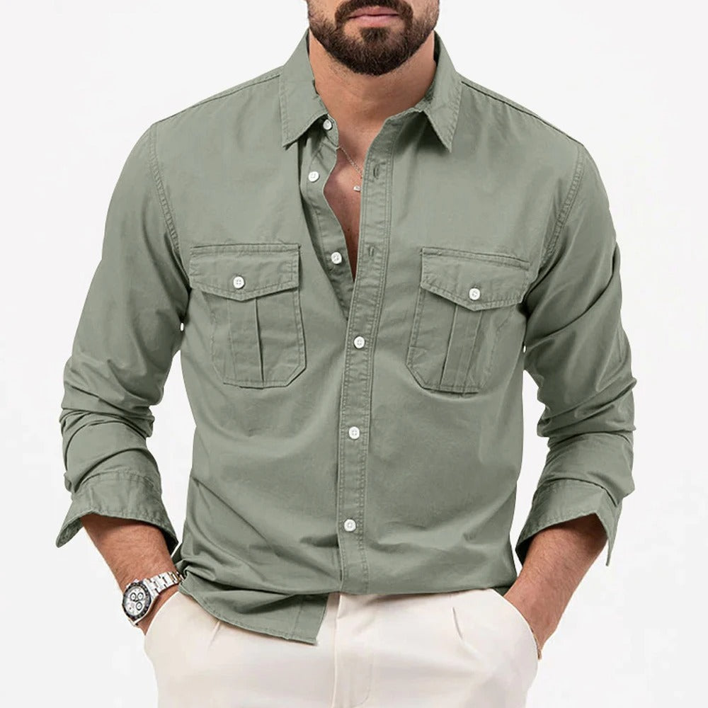 Blake | Men's Tactical Double Pocket Cargo Shirt