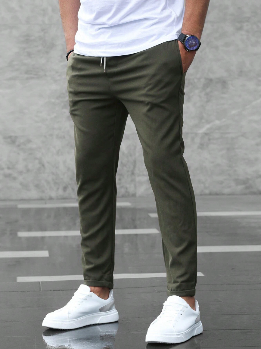 Nathan | Men's Slim-Fit Casual Trousers