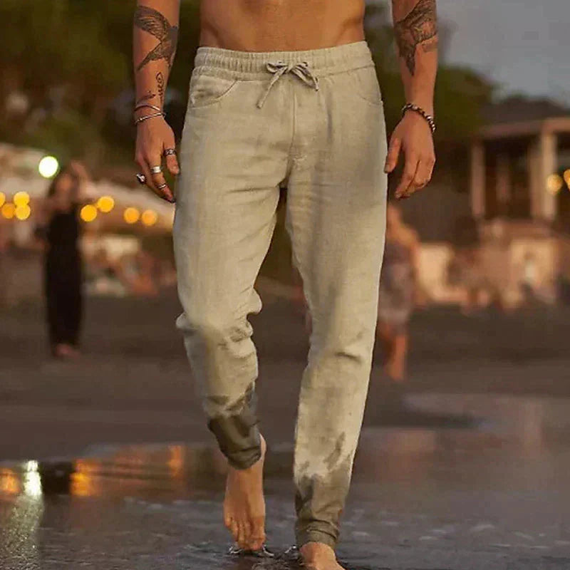 Leo | Men's Relaxed Drawstring Beach Trousers