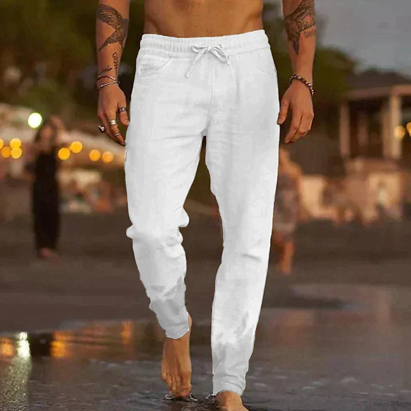 Leo | Men's Relaxed Drawstring Beach Trousers