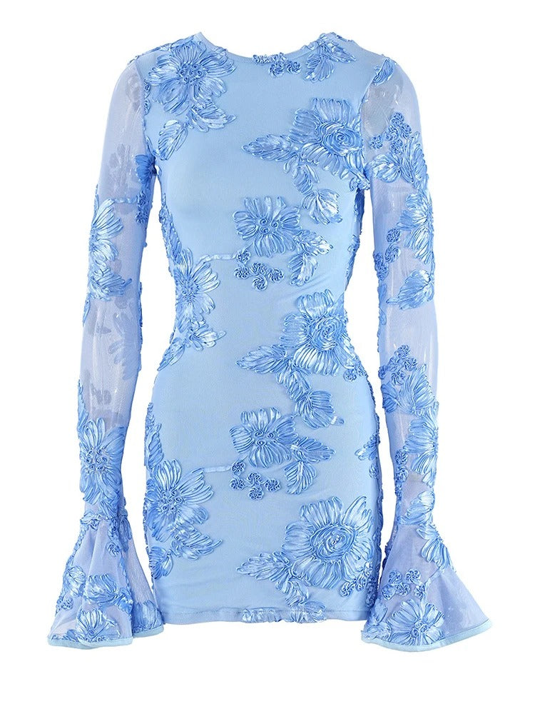 Hannah | Women's Floral Long Sleeve Mini Dress